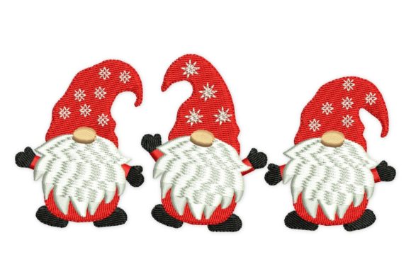 Christmas Mini Gnomes Embroidery Design