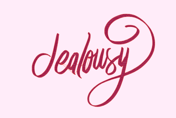 Jealousy Pink Lettering