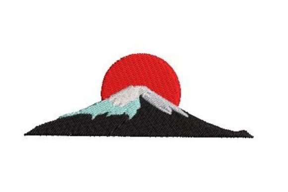 Mount Fuji Embroidery Design