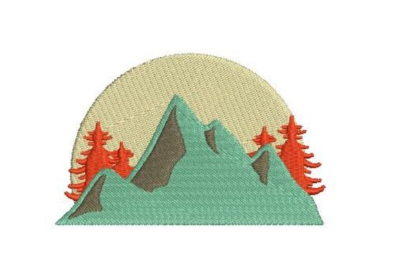 Mountains and Trees: A Seasonal Embroidery Gem