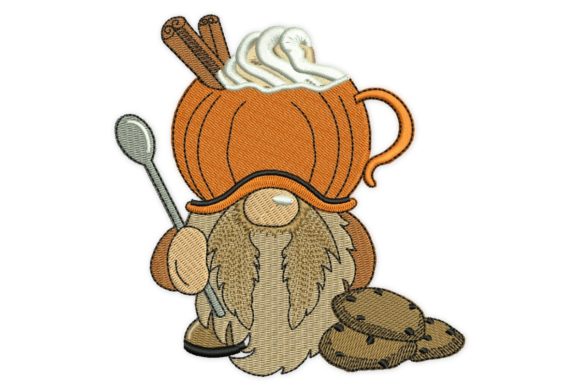 Pumpkin Spice Gnome Embroidery Design