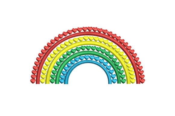 Review: Rainbow with Hearts Embroidery Design