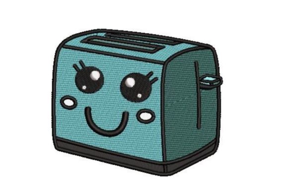Smiling Toaster: A Unique Embroidery Design