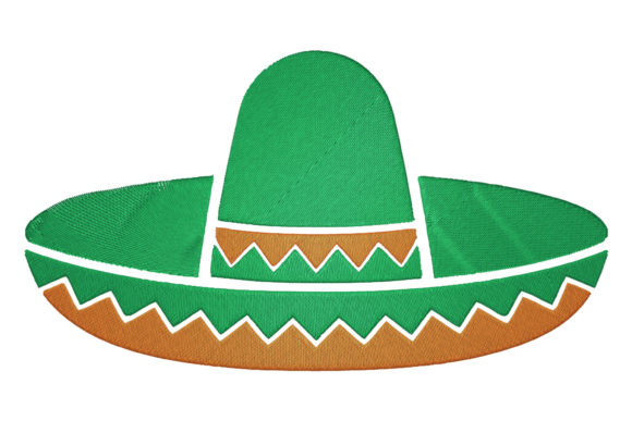 Sombrero Hat Embroidery Design